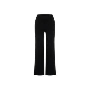 NEW THEO THE LABEL women's nomia wide leg knit pant in black/ivory